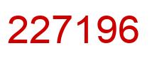Número 227196 imagen rojo