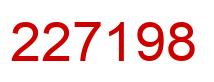 Number 227198 red image