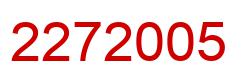 Número 2272005 imagen rojo