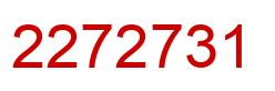 Number 2272731 red image