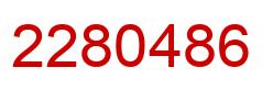 Number 2280486 red image