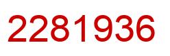 Number 2281936 red image