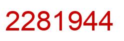 Number 2281944 red image