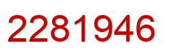Number 2281946 red image