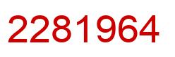 Number 2281964 red image