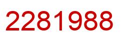 Number 2281988 red image