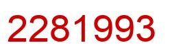 Number 2281993 red image