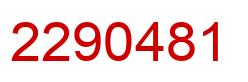 Number 2290481 red image