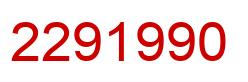 Number 2291990 red image