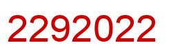 Número 2292022 imagen rojo