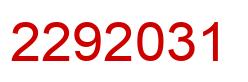 Número 2292031 imagen rojo