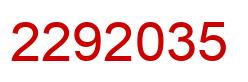 Number 2292035 red image