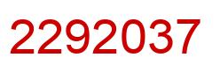 Number 2292037 red image