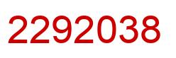 Number 2292038 red image