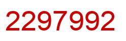 Number 2297992 red image