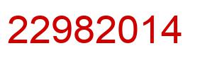 Number 22982014 red image