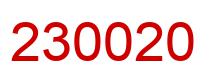 Number 230020 red image