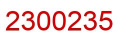 Number 2300235 red image