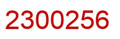 Number 2300256 red image