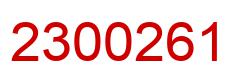 Number 2300261 red image