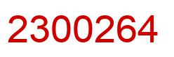 Number 2300264 red image
