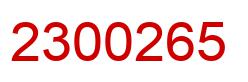 Number 2300265 red image