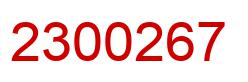 Number 2300267 red image