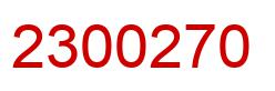 Number 2300270 red image
