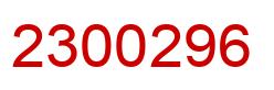 Number 2300296 red image