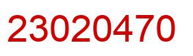 Number 23020470 red image