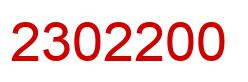 Number 2302200 red image