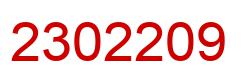 Number 2302209 red image