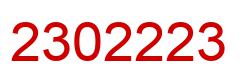 Number 2302223 red image