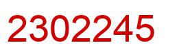 Number 2302245 red image