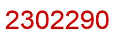 Number 2302290 red image