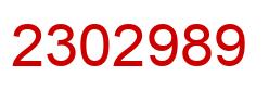 Number 2302989 red image
