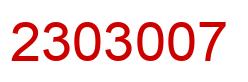 Number 2303007 red image