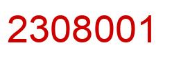 Número 2308001 imagen rojo