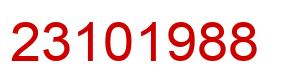 Número 23101988 imagen rojo