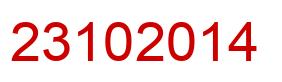 Number 23102014 red image