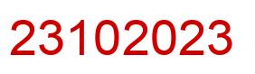 Number 23102023 red image