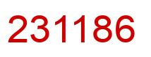 Number 231186 red image