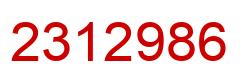 Number 2312986 red image