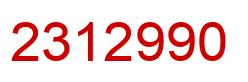Number 2312990 red image