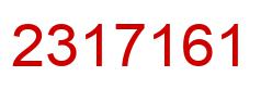 Number 2317161 red image