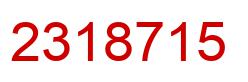 Number 2318715 red image