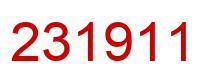 Number 231911 red image