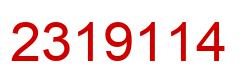 Number 2319114 red image