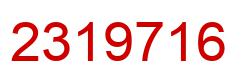 Number 2319716 red image