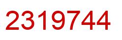 Number 2319744 red image